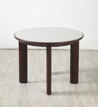 Osvaldo Borsani Osvaldo Borsani Walnut and Opaline Glass Table circa 1934