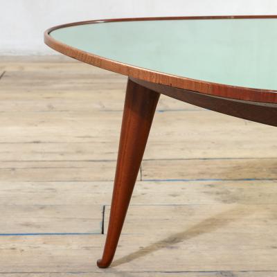 Osvaldo Borsani Osvaldo Borsani Wooden and Crystal Coffee Table