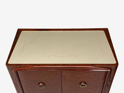 Osvaldo Borsani Osvaldo Borsani attr Exotic Wood Glass Brass Nightstands Italy 1960s