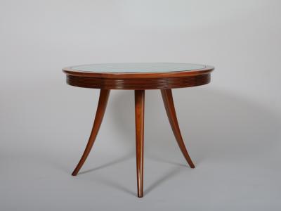 Osvaldo Borsani Osvaldo Borsani card games table with glass or felt top Italy c1950