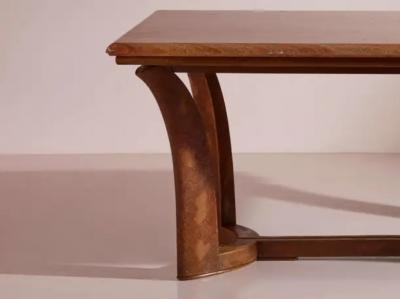 Osvaldo Borsani Osvaldo Borsani carved walnut marble dining table Arredamenti Borsani Varedo