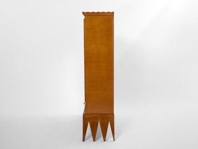 Osvaldo Borsani Osvaldo Borsani cherry wood mirrored bar cabinet for ABV 1940