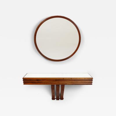 Osvaldo Borsani Osvaldo Borsani for ABV Wall Mounted Console and Mirror circa 1940