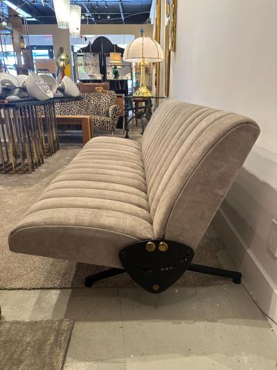 Osvaldo Borsani Osvaldo Borsani for Tecno D70 Sofa in Gray Suede Leather