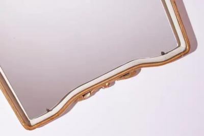 Osvaldo Borsani Osvaldo Borsani lacquered and gilded frame mirror Italy 1950s