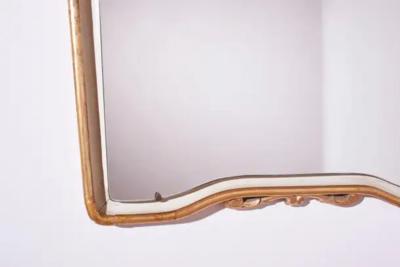 Osvaldo Borsani Osvaldo Borsani lacquered and gilded frame mirror Italy 1950s