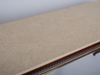 Osvaldo Borsani Osvaldo Borsani mahogany and marble console with drawers Italy c1950