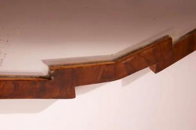 Osvaldo Borsani Osvaldo Borsani mirror with walnut frame and shaped mirrored glass Italy 1940s