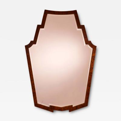 Osvaldo Borsani Osvaldo Borsani mirror with walnut frame and shaped mirrored glass Italy 1940s