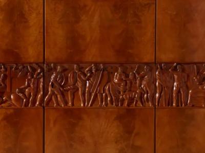 Osvaldo Borsani Osvaldo Borsani unique large credenza Arredamenti Borsani Varedo Italy 1940s