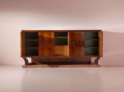 Osvaldo Borsani Osvaldo Borsani unique large credenza Arredamenti Borsani Varedo Italy 1940s