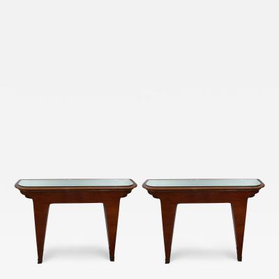 Osvaldo Borsani Pair Of Italian Modern Console Tables After Gio Ponti