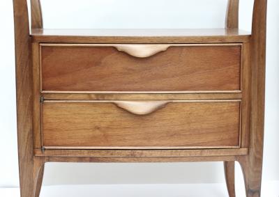 Osvaldo Borsani Pair of Mahogany Nightstands by Osvaldo Borsani 1950 Italy