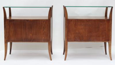 Osvaldo Borsani Pair of Mahogany Nightstands by Osvaldo Borsani 1950 Italy