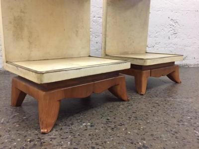 Osvaldo Borsani Pair of Parchment Nightstands Manner of Osvaldo Borsani