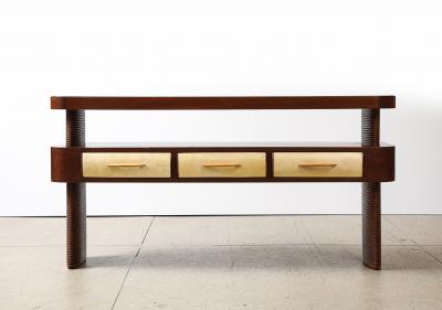 Osvaldo Borsani Rare 3 Drawer Console Table by Osvaldo Borsani for ABV