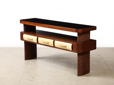 Osvaldo Borsani Rare 3 Drawer Console Table by Osvaldo Borsani for ABV