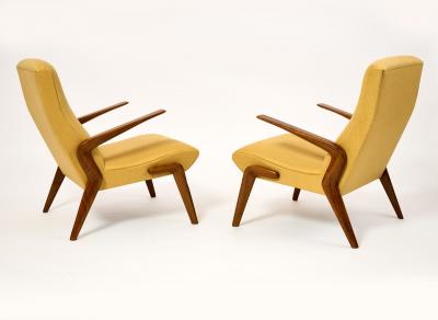 Osvaldo Borsani Rare Pair of Osvaldo Borsani Armchairs Italy ca 1953