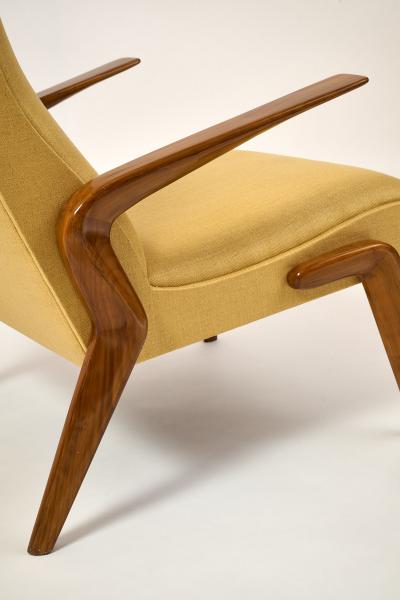 Osvaldo Borsani Rare Pair of Osvaldo Borsani Armchairs Italy ca 1953