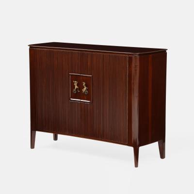 Osvaldo Borsani Rare Two door Cabinet or Sideboard by Osvaldo Borsani and Lucio Fontana for AVB