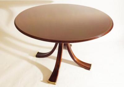 Osvaldo Borsani Rare and Important Center Table in Cherry and Glass by Osvaldo Borsani
