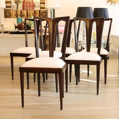 Osvaldo Borsani SET OF 6 DINING CHAIRS CHAIRS BY BORSANI