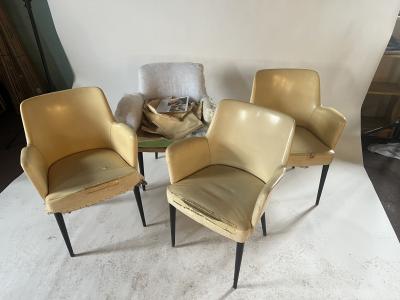 Osvaldo Borsani Set of 4 Osvaldo Borsani p35 arm chairs