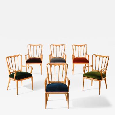 Osvaldo Borsani Set of 6 Model 6086 Armchairs
