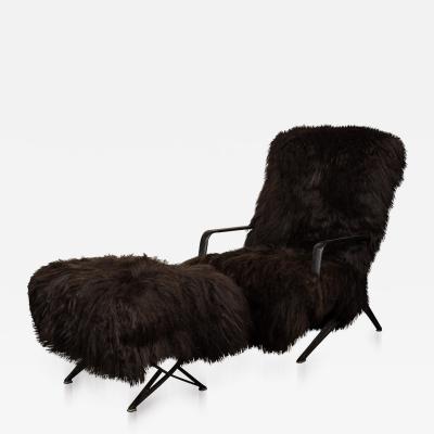 Osvaldo Borsani Superb Osvaldo Borsani For Tecno Lounge Chair Footstool c 1950
