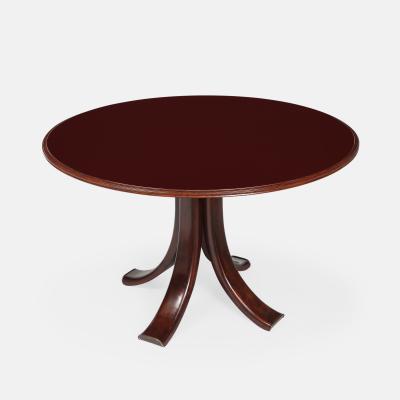 Osvaldo Borsani Walnut Glass Brass Dining or Center Table Model 6521 by Osvaldo Borsani