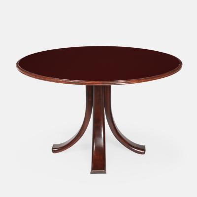 Osvaldo Borsani Walnut Glass Brass Dining or Center Table Model 6521 by Osvaldo Borsani
