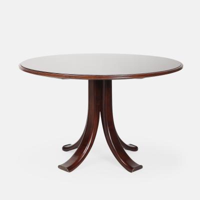 Osvaldo Borsani Walnut Glass Brass Dining or Center Table Model 6521 by Osvaldo Borsani