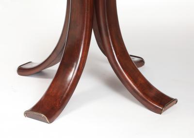 Osvaldo Borsani Walnut Glass Brass Dining or Center Table Model 6521 by Osvaldo Borsani