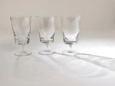 Oswald Haerdtl Oswald Haerdtl Set of Six Mid Century Crystal Wine Glasses Austria 1950s