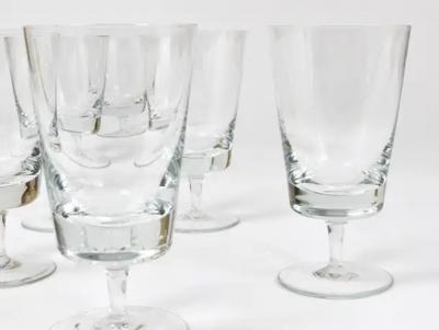 Oswald Haerdtl Oswald Haerdtl Set of Six Mid Century Crystal Wine Glasses Austria 1950s