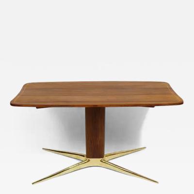 Oswald Haerdtl Oswald Haerdtl x Hagenauer Vienna Brass Walnut Coffee Table Austria 1950s