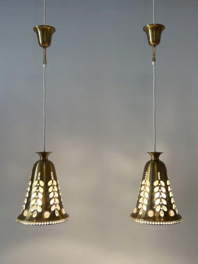 Oswald Haerdtl Set of Two Elegant Mid Century Pendant Lamps by Oswald Haerdtl for Lobmeyr 1950s