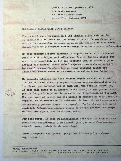 Oswaldo Guayasamin Cabeza de Nina Negra Signed Exhibited at the Museo Guayasam n