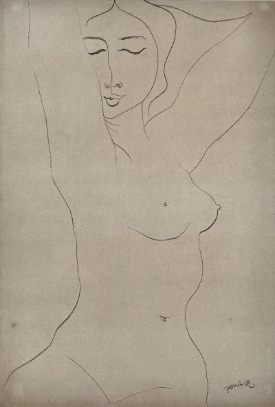 Ota Jane ek Ota Jane ek 1919 1996 Reclining Nude with Raised Arms cica 1940
