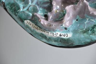 Otello Rosa Rare Otello Rosa San Polo Cinque Cavalli Majolica Coffee Table Italy 1952