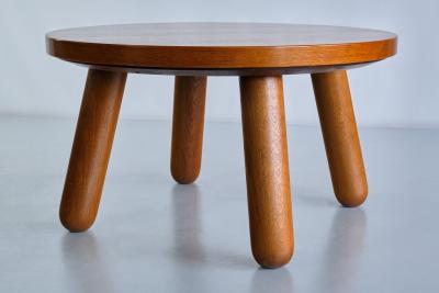 Otto Faerge Otto F rge Round Coffee Table in Oak Denmark 1940s