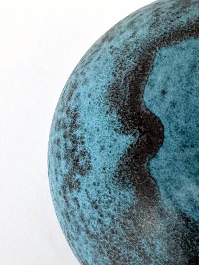 Otto Heino Ceramic Moon Jar with Robin Egg Blue Glaze by Otto Heino