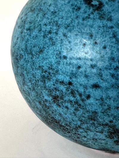 Otto Heino Ceramic Moon Jar with Robin Egg Blue Glaze by Otto Heino