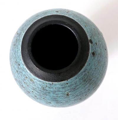 Otto Heino Ceramic Vase with Robin Egg Blue Glaze by Otto Heino