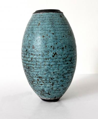 Otto Heino Ceramic Vase with Robin Egg Blue Glaze by Otto Heino