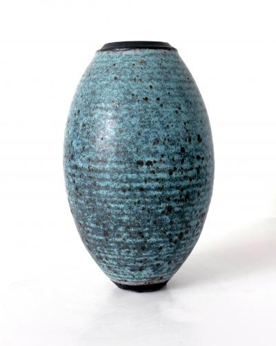 Otto Heino Ceramic Vase with Robin Egg Blue Glaze by Otto Heino