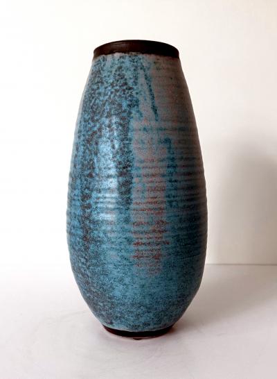 Otto Heino Ceramic Vase with Robin Egg Blue Glaze by Otto Heino