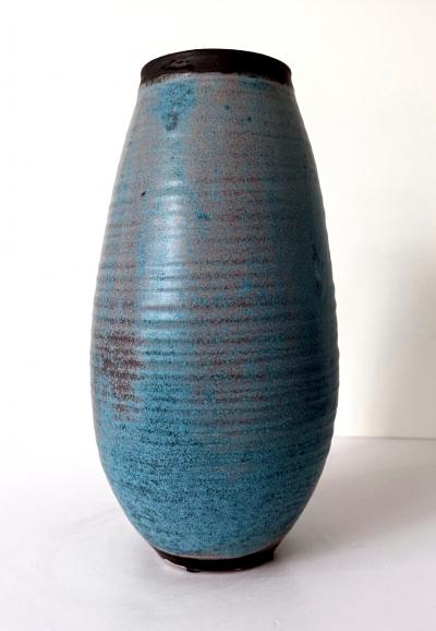 Otto Heino Ceramic Vase with Robin Egg Blue Glaze by Otto Heino
