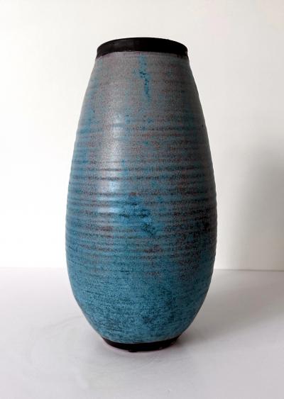 Otto Heino Ceramic Vase with Robin Egg Blue Glaze by Otto Heino
