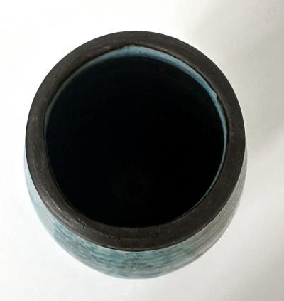 Otto Heino Ceramic Vase with Robin Egg Blue Glaze by Otto Heino